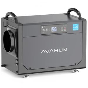 120 Pint Crawl Space Dehumidifier Commercial Energy Star Efficient Certified Dehumidifier for Basement,Whole House with Drain Hose,Large Capacity, Water Damage Unit,Portable, Auto Defrost (GREY)