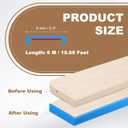 PATIKIL 3/8 Inch x 20 Feet U Shape Edge Banding, TPE Rubber Edge Trim Self Adhesive Veneer Edging Trim for Veneer Furniture Cabinets Shelves Table, Blue