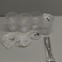 Iced Coffee Cups With Lids and Straws 4 Pcs, 16 OZ Unbreakable Glasses Drinking Set,Clear Plastic Cups Reusable Iced Coffee Tumbler with Lid and Straw, To Go Coffee Cups Dishwasher Safe