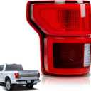 LED Tail Lights Compatible With Ford F150 2018 2019 2020 With Blind Spot Left Driver Side Taillight Rear Brake Lamp Signal Assembly OE:KL3Z13405B (Module NOT Included)