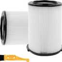 2-Pack VF4000 Replacement Filter for Ridgid 72947 Standard Wet dry Vac 5 to 20 Gallon 6-9 Gal Husky Vacuum Compatible WD5500 WD0671 RV2400A RV2600B Vac