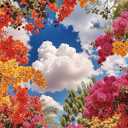 1000-Piece Puzzle for Adults - Relaxing Nature Jigsaw for Adults, Blooming Tree Canopy with Blue Sky Scene, Fun and Challenging Jigsaw Puzzles, 26.65 x 19.25 in