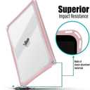 IBENZER Hexpact MacBook pro 13 inch case 2026 2025 2024 2023 2022-2016 M2 M1 A2338 A2289 A2251 A2159 A1989 A1708 A1706,Protective case with Screen Film Keyboard Cover, Pinkish, HPE-T13PKSH+2