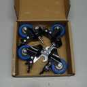 2 inch Stem Caster Wheels with Safety Dual Locking Heavy Duty Threaded Stem Casters No Noise Swivel Castors with Brakes with American Size UNC 1/4"-20 x 1