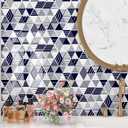 LaCheery 12"x12" Hexagon Peel and Stick Backsplash Blue and White Kitchen Backsplash Tiles Peel and Stick Tile Back Splash for Kitchen Bathroom Wall Tile Stickers Triangle Diamond Back Splash 4 PCS
