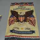 5 x 4th of July Decorations - 250th Anniversary USA Garden Flag | Patriotic USA Banner for Fourth of July Decor | 1776-2026 Accessories for Garden Yard Porch Patio Lawn Outdoor Outside Party