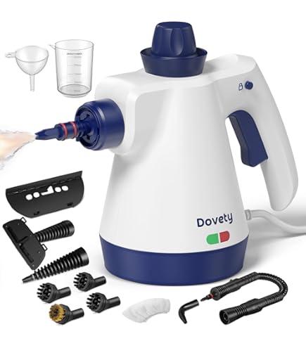 Steam Cleaner, Pressurized Handheld Steam Cleaner for Home, Multi-Surface & Powerful Home Use Steamer for Cleaning, Car, Bathroom, Shower, Window, Grime, Grease