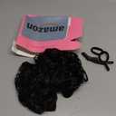 Curly Clip In Hair Extensions, 4PCS 20 Inch Natural Black Extensions Clip Ins, Lace Weft Short Curly Invisible Natural Hairpieces for Women