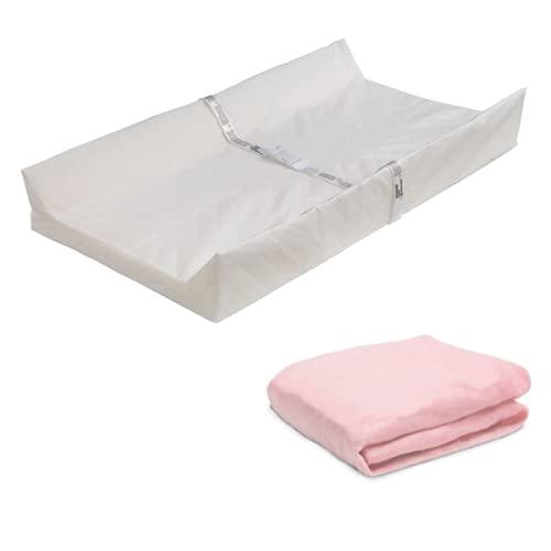 Delta Children Contoured Changing Pad with Plush Cover, Pink (2 Piece Set)