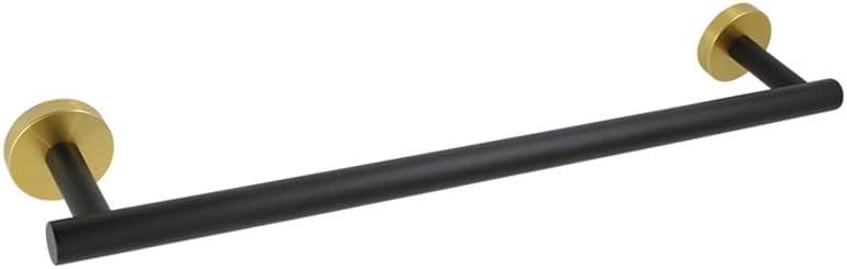 18-Inch Hand Towel Bar Stainless Steel Bathroom Towel Holder Kitchen Dish Cloth Hanger Wall Mount Black & Gold