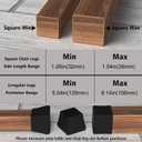 1.5" Square Non Slip Furniture Leg Coasters,16PCS Caster Cups, Rubber Pads Hardwood Floors Protectors for Sofa Bed Piano, Table and Chair Leg Anti Slide Floor Protector.(1 1/2 Black)