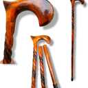 Walking Stick Cane Men Canes Wooden Sticks Handcrafted Best Wood for Men and Women Senior Fancy Foldable