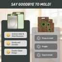 2 in 1 Stainless Steel Cutting Board with Handle 2 Packs Metal Chopping Board Solid Thick Wood Juice Groove Chopping Board Small Big Xl XXl xlarge Oversized Kitchen Counter Organic Vegetable Meat Kit (Morandi Green)