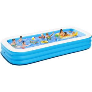 Extra Large Inflatable Pool, 145"x74"x22" Big Thickened Swimming Pool