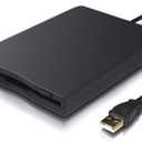 YEY USB 3.5-inch Floppy Disk Drive - External 1.44 MB FDD Reader for Desktop/Laptop PC, Plug and Play Supports Windows 11,10,8,7,XP (Black)