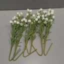 6 Pcs Mini White Rose Artificial Flower Bouquet Mini Fake Roses with Long Stem Realistic Foam Rose Bouquets for Bride Shower Wedding Party Table Centerpieces Home Decor Ation Gift for Women