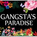 Gangsta's Paradise Flower Doormat Funny Welcome Mat Floor Mat Rug Outdoor Front Door Bathroom Mats Indoor 23.6" x 15.7"