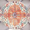 Round Fitted Tablecloth with Elastic Round Outdoor Tablecloths Round Elastic Tablecloth for Tables Waterproof Wipeable Table Cover for Picnic,Camping,Dinner (Orange, 24" (Round))