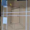 WOODBRIDGE 28" x 76" Pivot Frameless Single Swing Hinge Shower Door with Polished Chrome Trim, 3/8 in. (10mm) Thickness Shattered-Proof Tempered Clear Glass