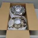 Pair of Front 10 Lug Chrome Wheel Center Hub Cap 5C3Z1130NA Compatible with Ford F450 F550 Super Duty 20052017-19.5 in 4WD Front Wheel Center Hub Cap