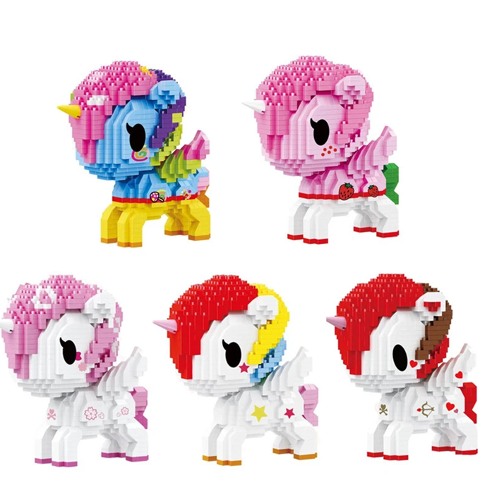 AIYIMUSIDEEN Pink Unicom Building Blocks，Kids Building Toys Set (3500 PCS) Gifts for Adults and Kids