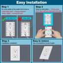 CML Decorator Screwless Wall Plate, 1-Gang Receptacle Outlet Cover, 8 Pack Hidden Screw Smooth Face Switch Plates, Standard Size 2.91"x4.68", UL Listed, White