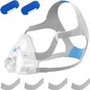 F20 Replacement Cushion with Headgear Set 11PCS Includes Cushion (M), Medium Headgear, Frame & 2 Clips,4 Frame Covers and 2 Strap Covers