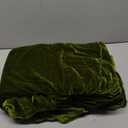 MIULEE Velvet Table Cloth with Decorative Ruffle Edge Luxurious Soft Spring Washable Rectangular Tablecloth Thick Wrinkle-Resistant Oblong Table Cover for Kitchen Dining 60x120 Inch Olive Green