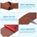 PATIKIL Self Adhesive Floor Transition Strip 10 ft x 3" Vinyl Flat Divider Flooring for Joining Floor Gaps Carpet Transition Floor Tiles, Walnut