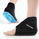 Heel Plantar Fasciitis ice Pack with 2-Layer Cooling Gel for 30-Min Cold Therapy, Ankle Foot Reusable Ice Pack Wrap for Achilles Tendonitis, Sprained Ankles, Swelling, Foot Pain Relief(1, PRO)