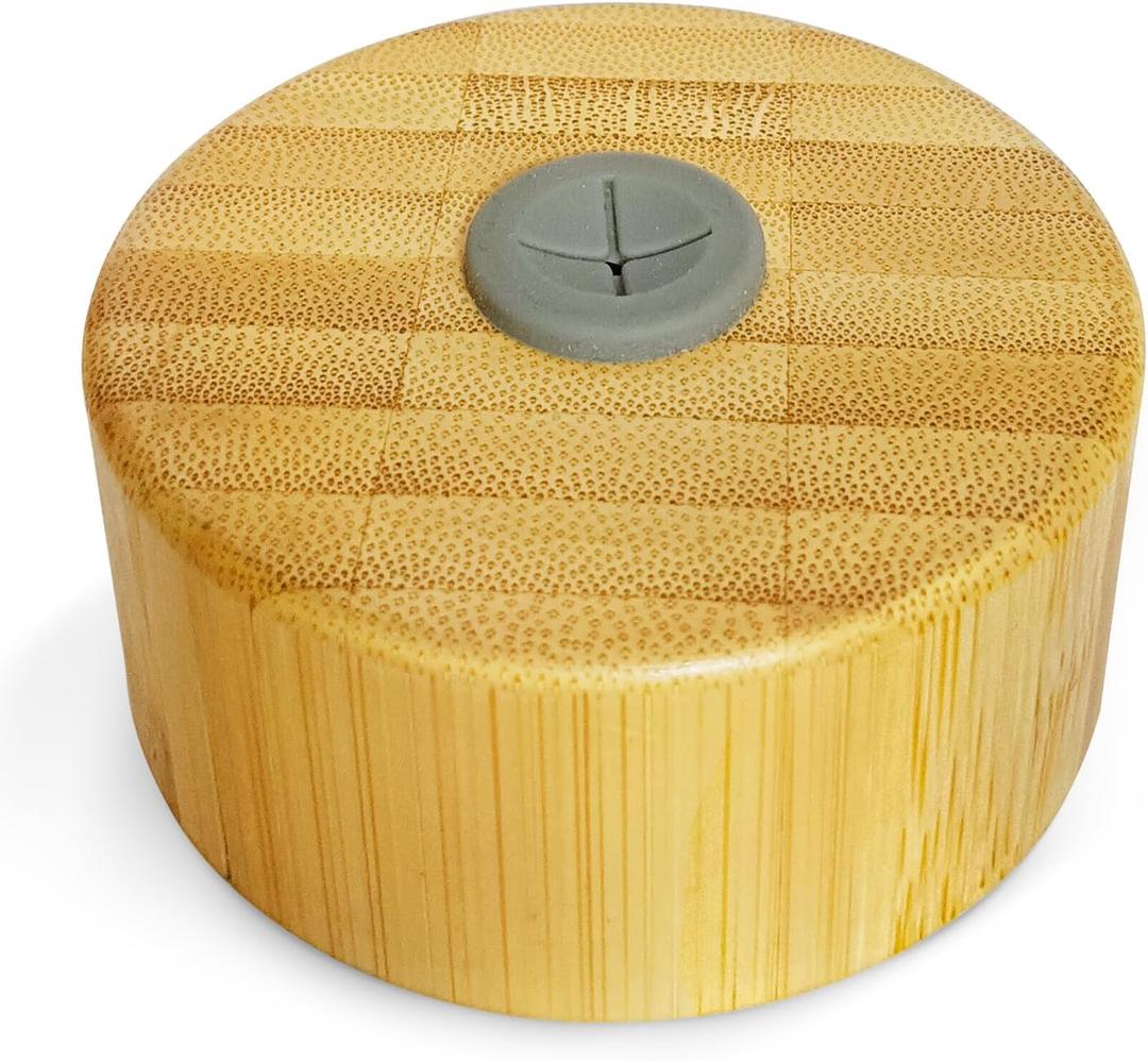 Fulbevy Bamboo Lid for 32 Oz Motivational Glass Water Bottles - Durable, Stylish and BPA-Free, Bamboo Top Replacement Cap Exclusive for Fulbevy Water Bottles