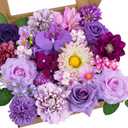 Fake Flowers Artificial Flowers Peonies Bulbous Chrysanthemum Daisy Hydrangea Sunflower Violets Dahlia Daffodils Epiphyllum Orchid Cherry Blossom Camellia Leyaron Floral Arrangements (Purple&Pink)