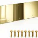 Door Kick Plate, Metal Kickplate for Bottom of Door,6x34 inch Aluminum Metal Plate Rounded Corners for Interior and Exterior Doors (Gold)