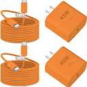 iPhone 17 16 Pro Max Charger Fast Charging,2Pack 45W USB C Super Fast Charger&10FT Type C Charging Cable Cord for iPhone 17e/17 Pro Max/17 Pro/17 Air/17/16 Pro/15,iPad Pro/Mini/Air,Galaxy S26(Orange)