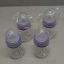 Lansinoh Anti-Colic Baby Bottles for Breastfeeding Babies, 5 Ounces, 4 Count, Includes 4 Extra Slow Flow Nipples, Size XS