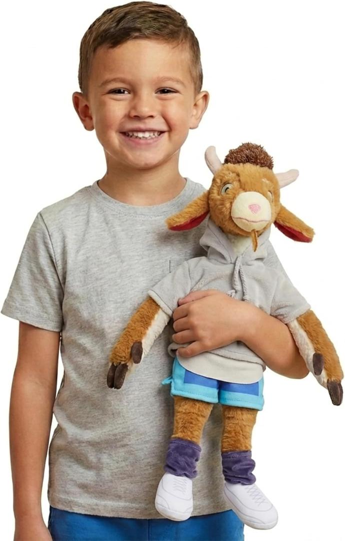 Jay Franco Plush Pillow Buddy - Kids Ultra-Soft Stuffed Plushie & Cozy Pillow, Official Licensed Goat, 22 Inches, Multi - Goat