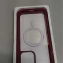 Miracase Magnetic for iPhone 12 Pro Max Case [Compatible with MagSafe] Full-Body Phone case with Built-in Glass Screen Protector& Camera Protector, Military Drop Proof 12 Pro Max Cover, Wine Red