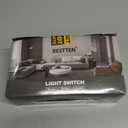 BESTTEN 10 Pack 3-Way Decorator Wall Light Switch with Wallplate, 15A 120V/277V, Single Pole or Three Way, On/Off Paddle Rocker Interrupter, UL Listed, White