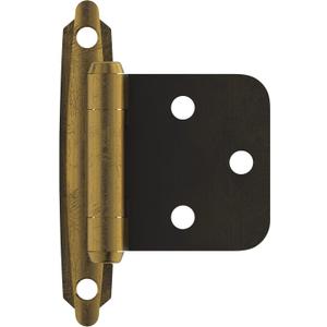 Amerock BP7929AE Variable Overlay Self-Closing, Face Mount Hinge, Antique Brass (Pack of 2)
