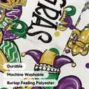 AVOIN colorlife Mardi Gras Garden Flag 12x18 Inch Double Sided Outside, Fleur de Lis Beads Mask Donut Carnival Party Yard Outdoor Flag