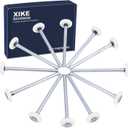 XiKe 12 Pack White 2" Nylon Garage Door Roller 7" Stem, Quiet/Durable and High Load, Use 6200-2RS Double Seals Precision Bearings.