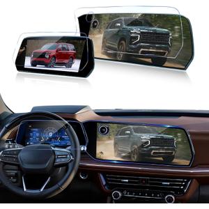 2PACK 2026 2025 Tahoe Suburban Screen Protector [9H Tempered Glass] for 2025 2026 Chevy Tahoe Suburban (High Country/Premier/Z71/LT/LS) Screen Protector 2025 2026 Tahoe Suburban (11" Dash &17.7"Nav. ) Display Accessories