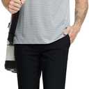 Rouen Golf Shirts for Men Moisture Wicking Lightweight Dry fit Performance Sports Stripe Collared Golf Polo Shirts for Men (Gray, XXL)