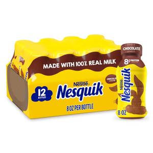 Nesquik Chocolate Lowfat Milk Ready to Drink 12 Pack of 8 fl oz (Packaging May Vary) BB 6/3/25