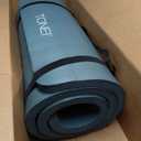 Tone Fitness 1" Extra Thick Yoga Mat, Exercise & Pilates Mat with Strap, 72" x 24"