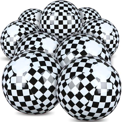 Hollowfly 6 Pack Black and White Checkered Flag Themed Beach Ball for Kids 7.87" Bulk for Summer Pool and Beach Game Gifts Race Car Birthday Party Supplies and End of The Year Class Decorations Favor Hollowfly 6 Pack Black and White Checkered Flag Themed Beach Ball for Kids 7.87" Bulk for Summer Pool and Beach Game Gifts Race Car Birthday Party Supplies and End of The Year Class Decorations Favor