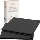 California Design Den 100% Cotton King Size Pillow Cases Set of 2, Soft Sateen Weave King Pillow case - Dark Grey (Black Tone)