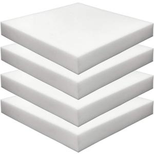 Foamma 4-Pack 2" x 18.5" x 16" High Density Upholstery Foam - Chair Cushion Square Foam for Dining Chairs, Wheelchair Seat Cushion Replacement
