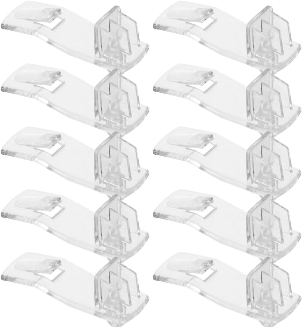 Angoily 25Pcs Long Board Support Partition Transparent Plastic Shelf Holders for Cabinet Shelves Adjustable Shelf Clips for Furniture Storage
