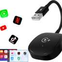 Wireless CarPlay Adapter, CarPlay Wireless Adapter Supports Netflix, YouTube, and Tiktok Stream Media Play, for OEM Wired CarPlay to Wireless Dongle, Fits for Cars from 2016 & iOS 10+ Phone